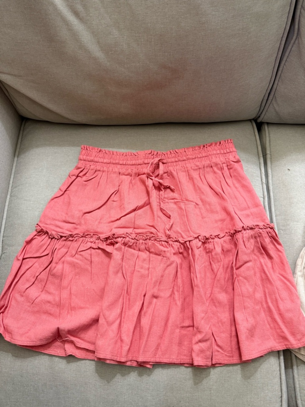 Zenana Outfitters Coral Ruffle Tiered Skater Skirt